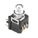 C & K  Illuminated Tactile Switch, Green Button, SPDT, 100mA, 32V DC, 4mm Actuator, IP40