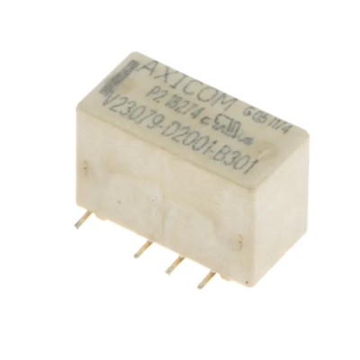 TE Connectivity Axicom P2 Surface Signal Relay 5V DC Coil 2A DPDT Surface Mount Gold Contacts V23079-D2001-B301
