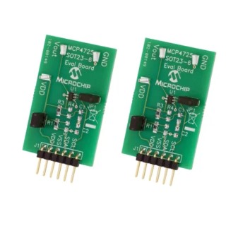 Microchip MCP4725EV SOT23-6 Digital-to-Analogue Converter Evaluation Board Kit, DAC, 12-Bit, 3-Speed Modes, Signal Conversion