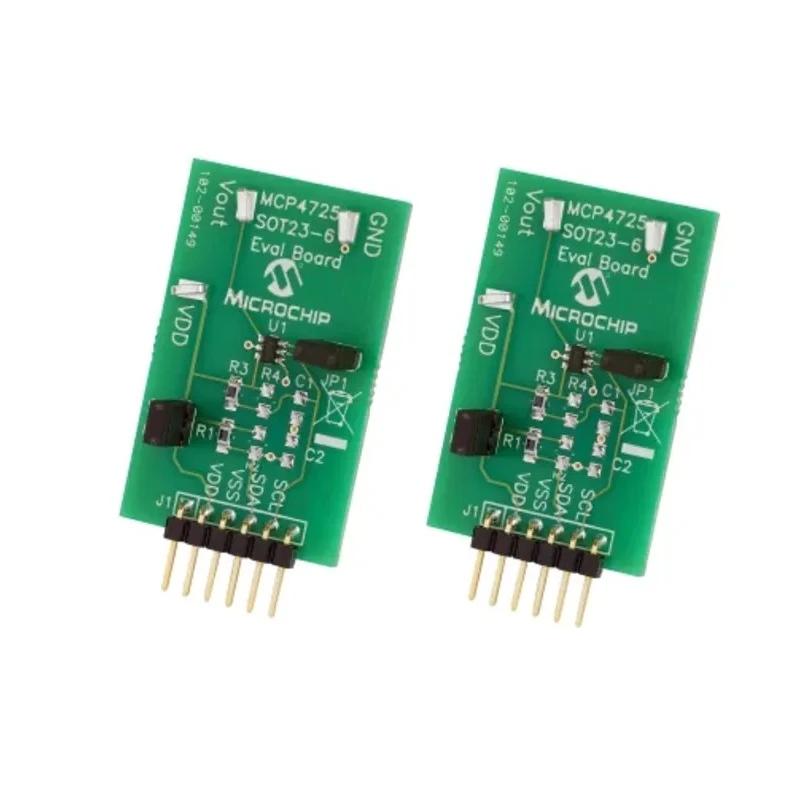 Microchip MCP4725EV SOT23-6 Digital-to-Analogue Converter Evaluation Board Kit, DAC, 12-Bit, 3-Speed Modes, Signal Conversion