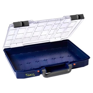 Raaco Adjustable Compartment Box, 4 Compartments, Blue Polypropylene, 57 mm x 337 mm x 278 mm 142830