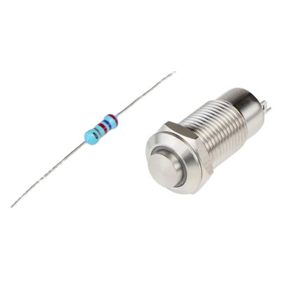 RS PRO Illuminated Latching Push Button Switch 36V DC, SPST, Panel Mount, 12 mm Cutout, Green LED, IP40 111-6516