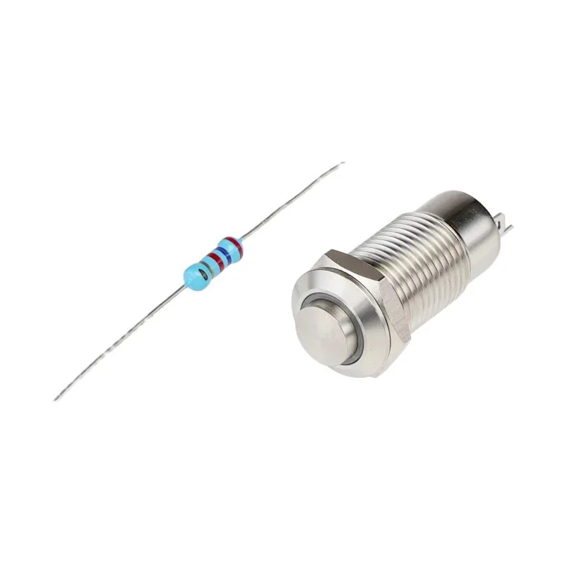 RS PRO Illuminated Latching Push Button Switch 36V DC, SPST, Panel Mount, 12 mm Cutout, Green LED, IP40 111-6516