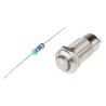 RS PRO Illuminated Latching Push Button Switch 36V DC, SPST, Panel Mount, 12 mm Cutout, Green LED, IP40 111-6516
