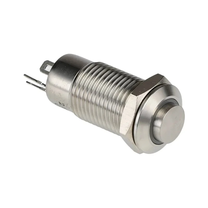 RS PRO Illuminated Latching Push Button Switch 36V DC, SPST, Panel Mount, 12 mm Cutout, Green LED, IP40 111-6516