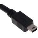 RS PRO Mini USB Type B Male to Female USB Cable 200 mm IP67 Rated Black 100V 111-6755