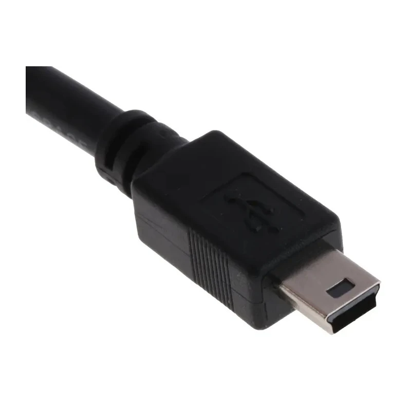 RS PRO Mini USB Type B Male to Female USB Cable 200 mm IP67 Rated Black 100V 111-6755