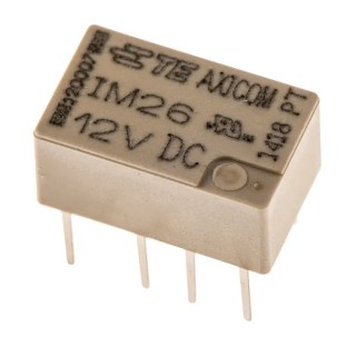 TE Connectivity PCB Signal Relay DPDT 12V DC Coil 2A Gold Plated Contacts IM26TS 3-1462039-2 3-1462039-2 IM26TS