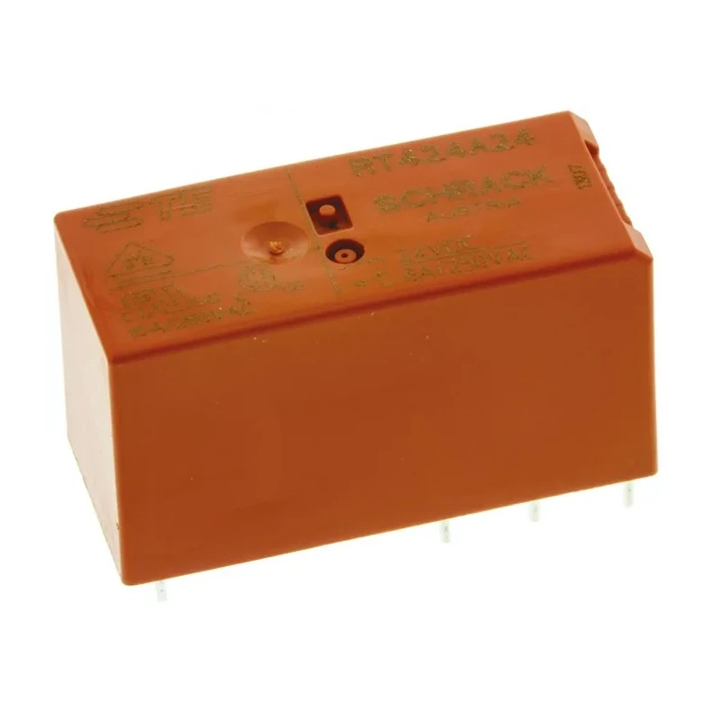 TE Connectivity PCB Power Relay 24V DC Coil, DPDT, 8A Switching Current, SCHRACK Series RT424A24