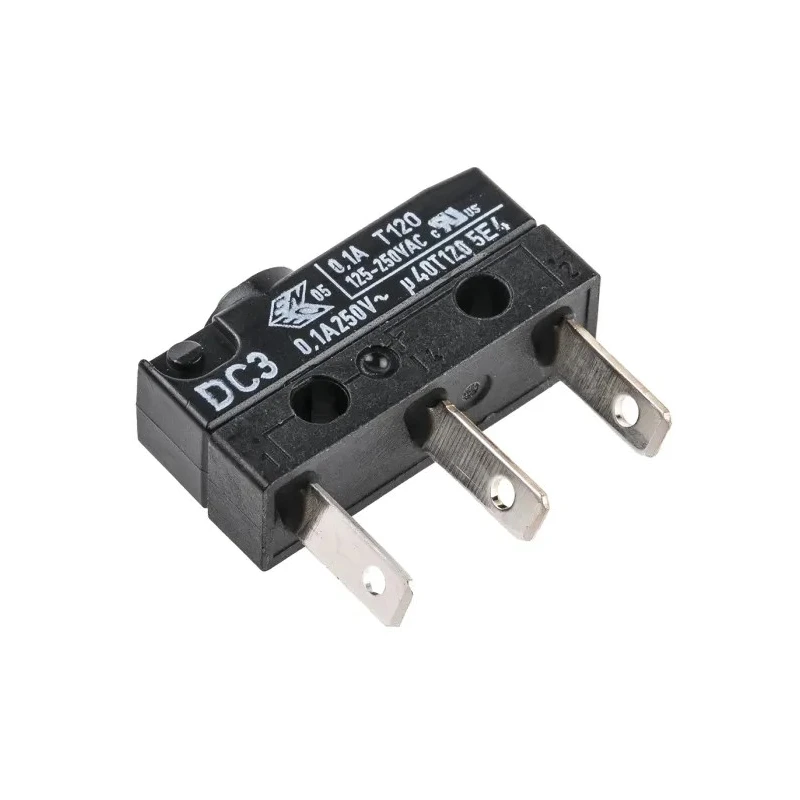 ZF Button Micro Switch, Solder Terminal, 100mA 250V AC, SPDT, IP6K7, DC Subminiature DC3C-L1AA