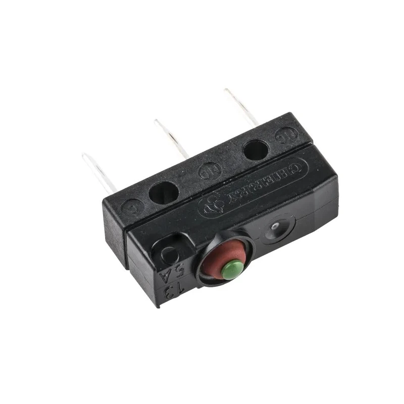ZF Button Micro Switch, Solder Terminal, 100mA 250V AC, SPDT, IP6K7, DC Subminiature DC3C-L1AA