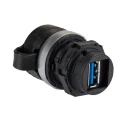 Lovato USB Connector, Straight Cable Female, 1 Port, USB Type A to A, IP20/IP65, USB 3.0, 5V LPCD01
