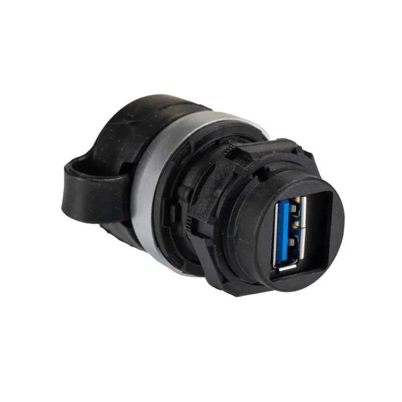 Lovato USB Connector, Straight Cable Female, 1 Port, USB Type A to A, IP20/IP65, USB 3.0, 5V LPCD01
