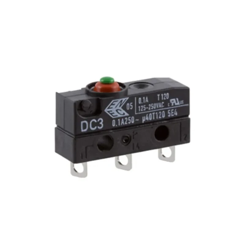 ZF Button Micro Switch, Solder Terminal, SPDT, 100mA, 250V AC, IP6K7, DC Subminiature DC3C-A1AA