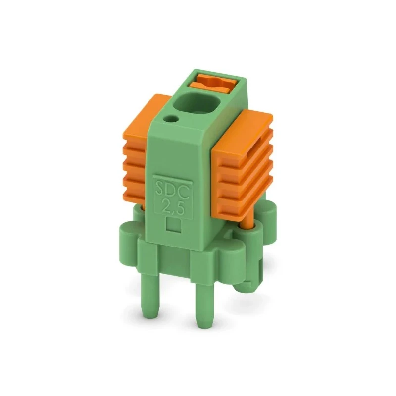 Phoenix Contact SDC 2.5/ 1-PV-5.0-ZB Series Straight PCB Terminal Block, 1 Contact, 5 mm Pitch, 12A, Polyamide 1864024