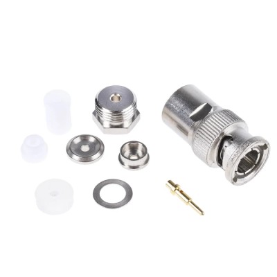 Telegartner BNC Series Coaxial Connector Male, 50 Ohm, Straight Clamp Cable J01000A1321