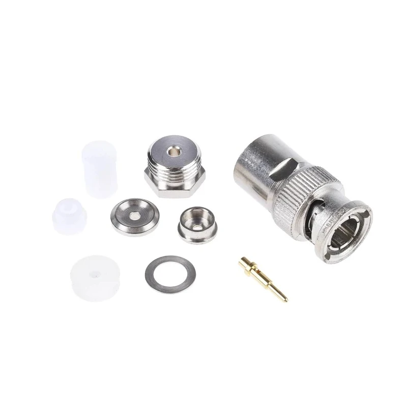Telegartner BNC Series Coaxial Connector Male, 50 Ohm, Straight Clamp Cable J01000A1321