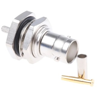 Telegartner BNC Series Coaxial Connector Panel Mount Female, 50 Ω, Straight Body Crimp J01001C0028