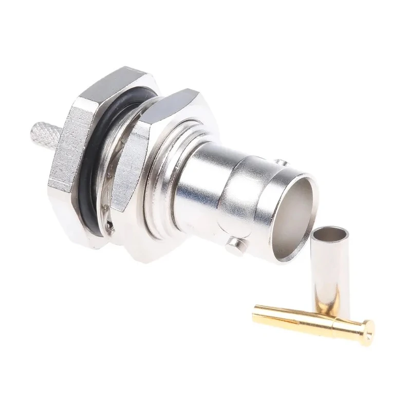 Telegartner BNC Series Coaxial Connector Panel Mount Female, 50 Ω, Straight Body Crimp J01001C0028