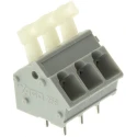 WAGO PCB Terminal Block 3-Contact 5.08 mm Pitch 1 Row Grey 24A Push-Button CAGE CLAMP 256-403