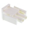 Molex Universal MATE-N-LOK Male Connector Housing, 2 Way, 1 Row, Cable Mount, 6.35 mm Pitch, Nylon, Straight 350777-1