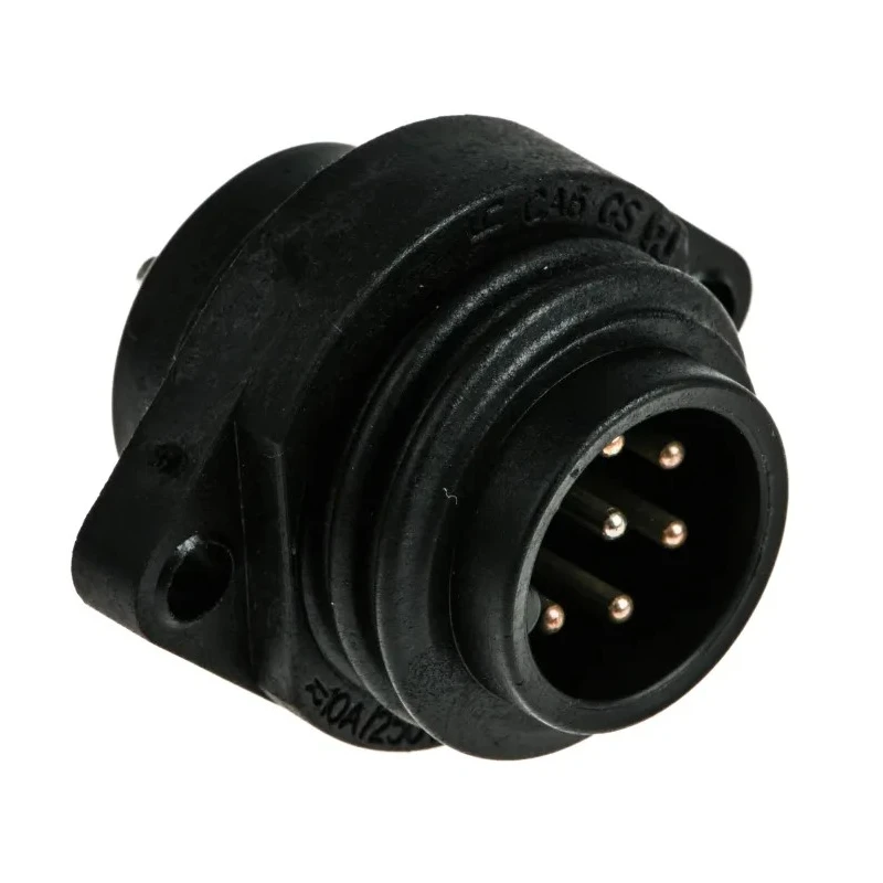 Hirschmann CA Series Circular Connector, 6 Contacts, Flange Mount, Plug, Male, 21.8 mm, IP67, Brass 932326100 CA 6 GS