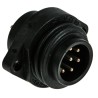 Hirschmann CA Series Circular Connector, 6 Contacts, Flange Mount, Plug, Male, 21.8 mm, IP67, Brass 932326100 CA 6 GS