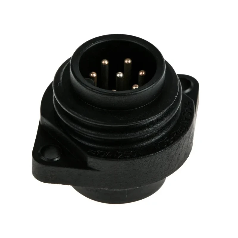 Hirschmann CA Series Circular Connector, 6 Contacts, Flange Mount, Plug, Male, 21.8 mm, IP67, Brass 932326100 CA 6 GS