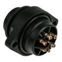 Hirschmann CA Series Circular Connector, 6 Contacts, Flange Mount, Plug, Male, 21.8 mm, IP67, Brass 932326100 CA 6 GS