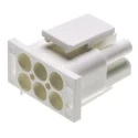 Molex Universal MATE-N-LOK Male Connector Housing 6.35mm Pitch 6 Way 2 Row Cable Straight Nylon 350715-1