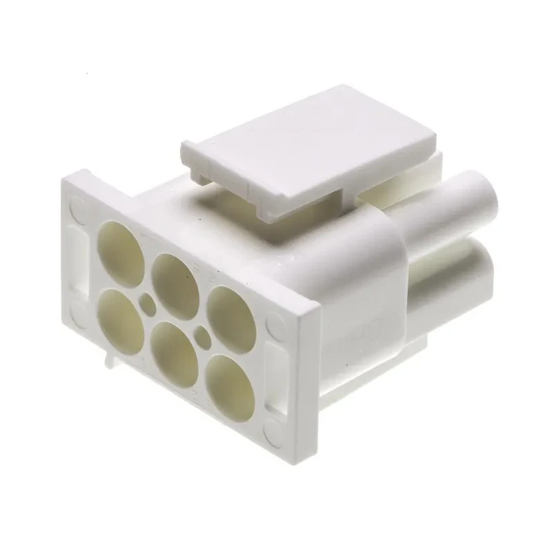 Molex Universal MATE-N-LOK Male Connector Housing 6.35mm Pitch 6 Way 2 Row Cable Straight Nylon 350715-1
