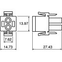 Molex Universal MATE-N-LOK Male Connector Housing 6.35mm Pitch 6 Way 2 Row Cable Straight Nylon 350715-1