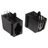 TE Connectivity RJ14 Modular Jack Female, Through Hole, Cat3 UTP Shield, Right Angle, 4 Way, 1 Port,