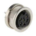 binder Circular Connector Panel Mount, M16, 6 Contacts, Socket Female, IP40, Straight, Solder, Die Cast Zinc 09-0324-00-06