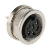 binder Circular Connector Panel Mount, M16, 6 Contacts, Socket Female, IP40, Straight, Solder, Die Cast Zinc 09-0324-00-06