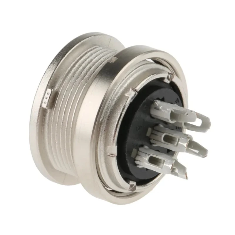 binder Circular Connector Panel Mount, M16, 6 Contacts, Socket Female, IP40, Straight, Solder, Die Cast Zinc 09-0324-00-06
