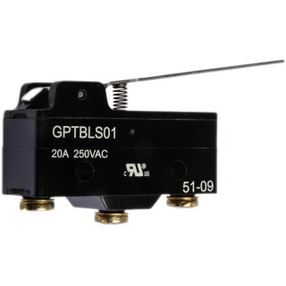 ZF Long Hinge Lever Micro Switch, Screw Terminal, 20A, 250V AC, SPDT GPTBLS01