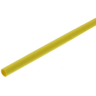 TE Connectivity Heat Shrink Tubing Yellow 1.6 mm Sleeve Diameter, 1.2m Length, Polyolefin, Flame Retardant RNF-100-1/16-4-STK