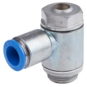 Festo Flow Controller Exhaust Valve GRLA-1/2-QS-12-D, Push-In Connection 12 mm, Chromated Zinc, 0.2–10 Bar, -10°C to 60°C