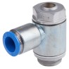 Festo Flow Controller Exhaust Valve GRLA-1/2-QS-12-D, Push-In Connection 12 mm, Chromated Zinc, 0.2 - 10 Bar, -10°C to 60°C