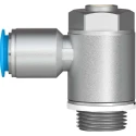 Festo Flow Controller Exhaust Valve GRLA-1/2-QS-12-D, Push-In Connection 12 mm, Chromated Zinc, 0.2–10 Bar, -10°C to 60°C