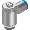 Festo Flow Controller Exhaust Valve GRLA-1/2-QS-12-D, Push-In Connection 12 mm, Chromated Zinc, 0.2–10 Bar, -10°C to 60°C