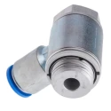 Festo Flow Controller Exhaust Valve GRLA-1/2-QS-12-D, Push-In Connection 12 mm, Chromated Zinc, 0.2–10 Bar, -10°C to 60°C