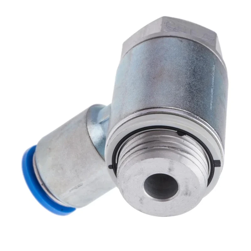 Festo Flow Controller Exhaust Valve GRLA-1/2-QS-12-D, Push-In Connection 12 mm, Chromated Zinc, 0.2–10 Bar, -10°C to 60°C