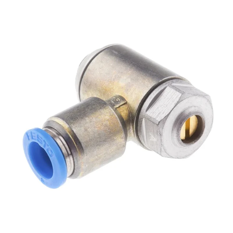 Festo One-way Flow Control Exhaust Valve Female Inlet Male Outlet GRLA-1/8-QS-8-MF-D, 1 bar, Polyamide/Metal, 537076