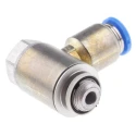 Festo One-way Flow Control Exhaust Valve Female Inlet Male Outlet GRLA-1/8-QS-8-MF-D, 1 bar, Polyamide/Metal, 537076