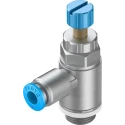 Festo GRLA Series Flow Controller Exhaust Valve 1/4in, 8mm Tube Inlet, ISO 1179-1 & ISO 228-1, 1 bar Max GRLA-1/4-QS-8-D