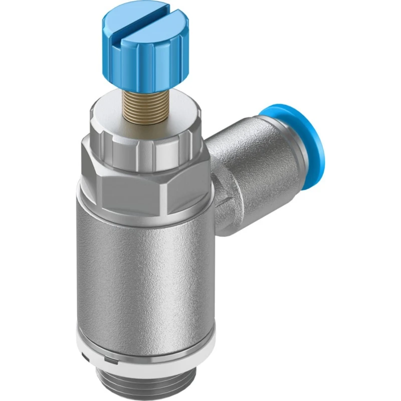 Festo GRLA Series Flow Controller Exhaust Valve 1/4in, 8mm Tube Inlet, ISO 1179-1 & ISO 228-1, 1 bar Max GRLA-1/4-QS-8-D