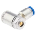 Festo GRLA Series Flow Controller Exhaust Valve 1/4in, 8mm Tube Inlet, ISO 1179-1 & ISO 228-1, 1 bar Max GRLA-1/4-QS-8-D