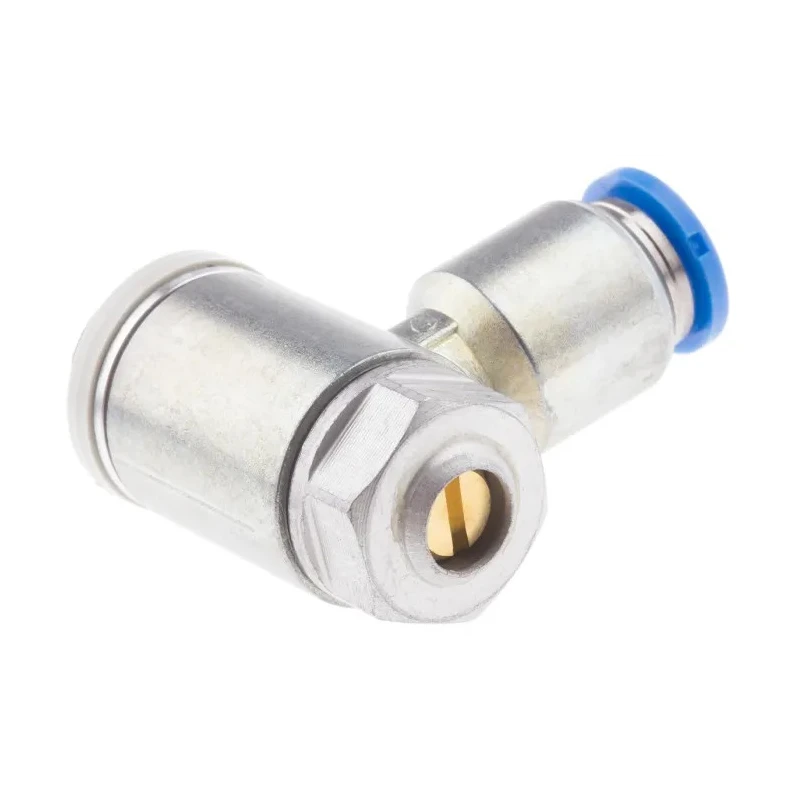 Festo GRLA Series Flow Controller Exhaust Valve 1/4in, 8mm Tube Inlet, ISO 1179-1 & ISO 228-1, 1 bar Max GRLA-1/4-QS-8-D